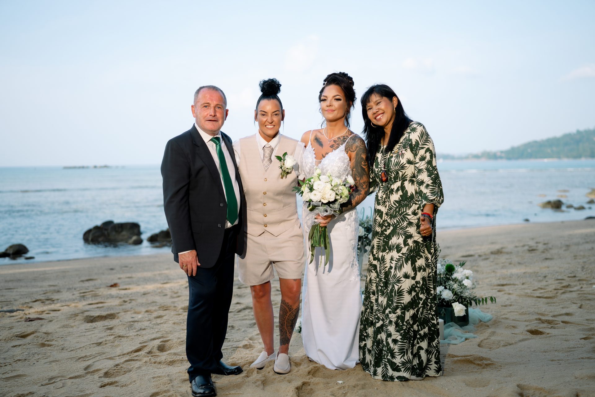 Same-sex beach ceremony — Hua Beach — January 2026